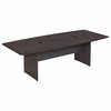 Bush Business Furniture 96W x 42D Boat Shaped Conference Table W/ Wood Base in Storm Gray 99TB9642SGK